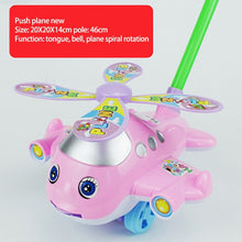 Load image into Gallery viewer, Large Hand Push Plane Tongue Out Blink Toy Plastic Animal Train Car Modeling Toddler Push Cart Parent Child Interactive Toy