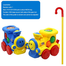 Load image into Gallery viewer, Large Hand Push Plane Tongue Out Blink Toy Plastic Animal Train Car Modeling Toddler Push Cart Parent Child Interactive Toy