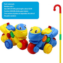 Load image into Gallery viewer, Large Hand Push Plane Tongue Out Blink Toy Plastic Animal Train Car Modeling Toddler Push Cart Parent Child Interactive Toy