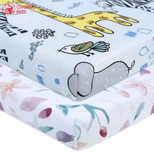 Load image into Gallery viewer, Newborn Baby Fitted Crib Sheets130*70 cm Cartoon Print Bed Sheet Baby Bed Mattress Covers for Unisex Baby Boys Girls