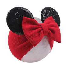 Load image into Gallery viewer, 2019 Spring / summer infant Beanie Turban Hat Baby Minnie Mouse Ears Hairband With Sequin Hair Bows Photography Props cap
